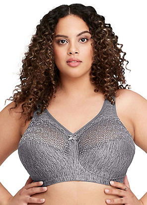Women's Full Figure Plus Size Full Coverage Bra Wire-Free Lace
