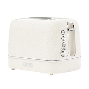 RUSSELL HOBBS CREAM POLISHED STEEL TOASTER 26551 - Morris DIY