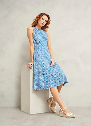 【HOBBS LONDON】Nadine Jersey Dress ナディーン ドレス HOBBS Jersey dress NADINE in green/ ecru