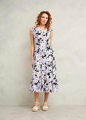 【HOBBS LONDON】Nadine Jersey Dress ナディーン ドレス HOBBS Jersey dress NADINE in green/ ecru
