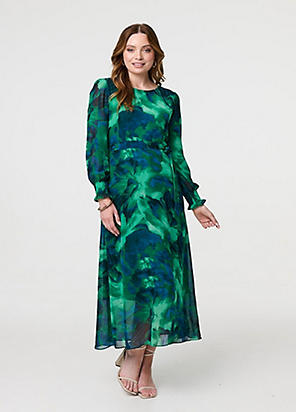 Phase Eight Roshni Mesh Floral Midi Dress | Freemans
