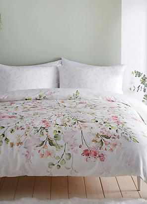 Catherine Lansfield Jasmine Floral Duvet Set - Single