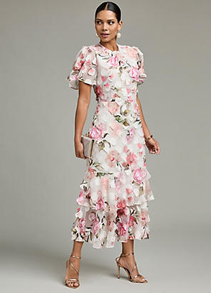 Phase Eight Rosa Floral Pleat Maxi Dress | Freemans
