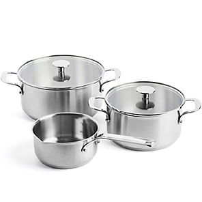 KitchenAid 8-Piece 8.39-in Stainless Steel Cookware Set with Lid(s)  Included at