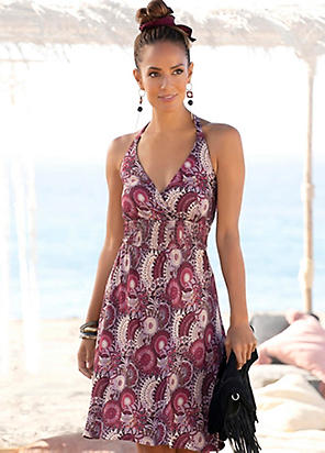 LASCANA Round Neck Maxi Beach Dress