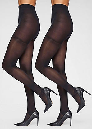 Pack of 2 40 Denier Tights by LASCANA