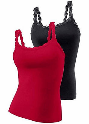 H.I. S Pack of 2 Spaghetti Strap Tops by H.I.S