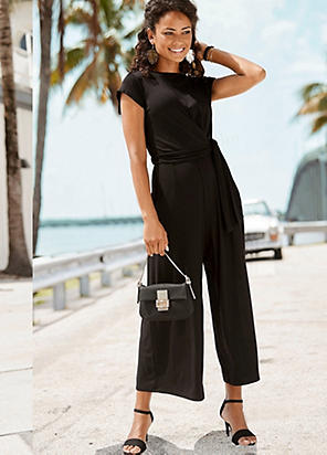 Phase Eight Marta Black Culotte Jumpsuit | Freemans