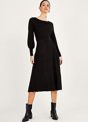 Monsoon black 2024 knitted dress