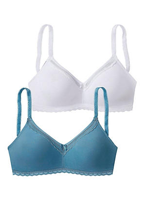 Petite Fleur Pack of 2 Non Underwired Bras