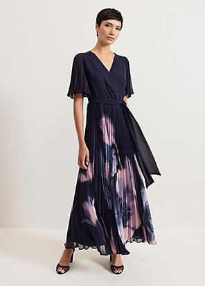 Phase Eight Abigail Printed Pleat Midaxi Dress | Freemans