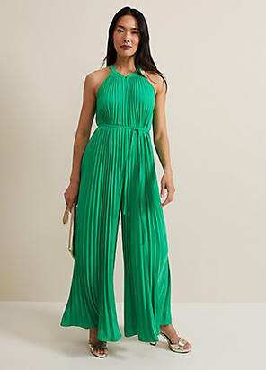 Phase Eight Saskia Abstract Pleated Jumpsuit | Freemans