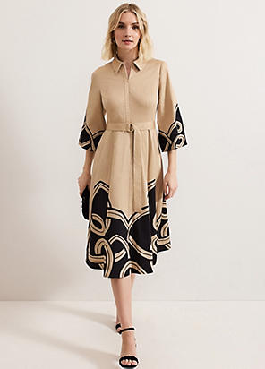 Phase Eight Cilla Floral Shirt Midi Dress | Freemans
