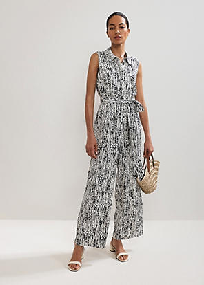 Phase Eight Maxine Spot Chiffon Jumpsuit | Freemans