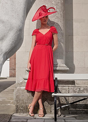 Adrianna Papell Sweetheart Mikado Ankle Dress | Freemans