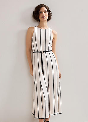 【関税込】Phase Eight ドレス☆Beverley Striped Pleated Midi Phase Eight Beverley Striped Pleated Midaxi Dress, Jade