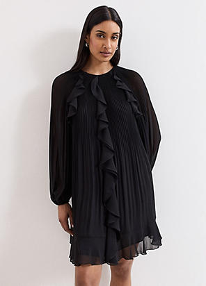 Phase Eight Seraphine Black Velvet Tunic Dress | Freemans