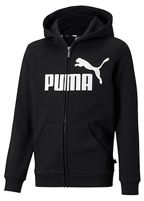 Grey and black puma hoodie hotsell