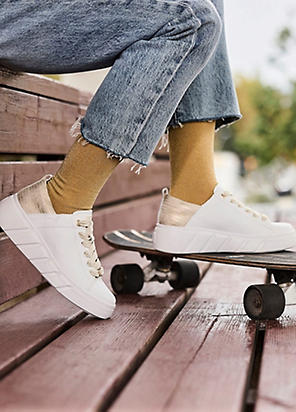 RIEKER  快適！41657 コートシューズ Rieker Colourblock Platform Lace-Up Trainers | Freemans