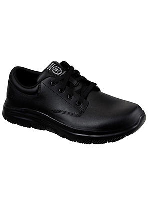 Work Mens Black Slip Resistant Flex Advantage SR Bronwood Trainers by Skechers Freemans