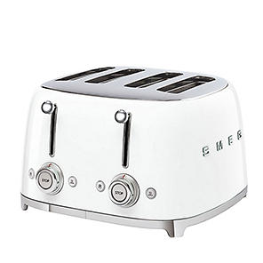 SMEG White 1.7L Kettle And Toaster KLF03WHUK & TSF01WHUK