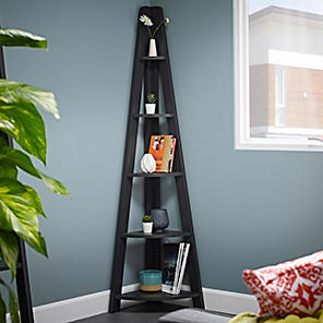 Tiva Grey Corner Ladder Shelving Freemans