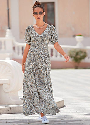 【海外限定】AdriannaPapell ドレス☆Pearl Trim Knit Maxi Dres Adrianna Papell Knit Crepe Pearl Trim Dress | Freemans