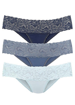 Accessorize Set of Three No VPL Spot Brazilian Briefs