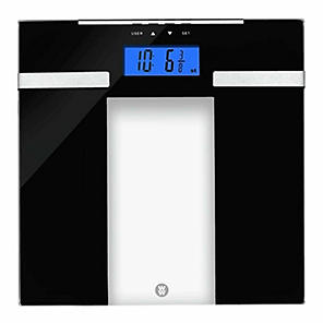 Weight Watchers by Conair Glass & Satin Nickel Body Analysis Scale