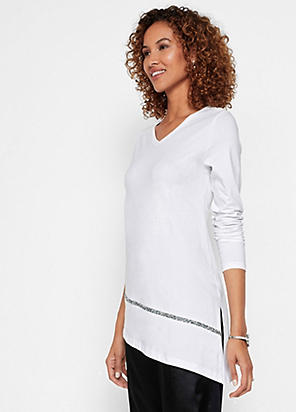 Longline Notch Neck Top by Creation L