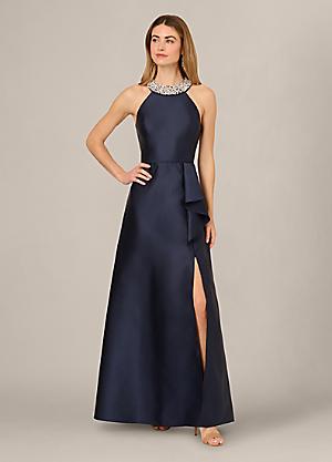 spaghetti strap jersey dress Beaded Bodice Open Back Gown 52870 The floor main image 1