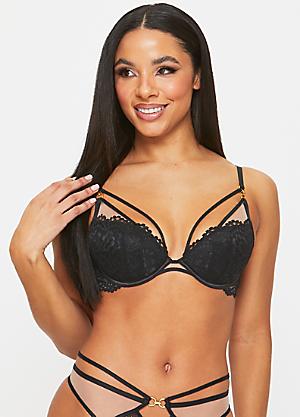 Ann Summers Fiercely Sexy sequin and lace detail padded bra in red