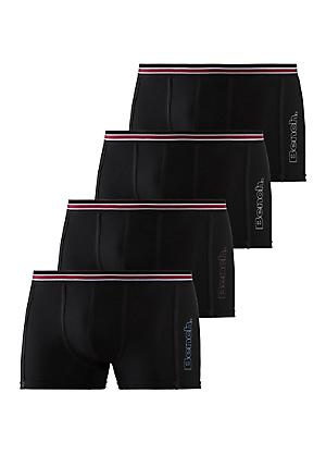 Bench - Mens Essential Underwear 'DIEGO' 7 Pack Boxers Trunks - BLACK