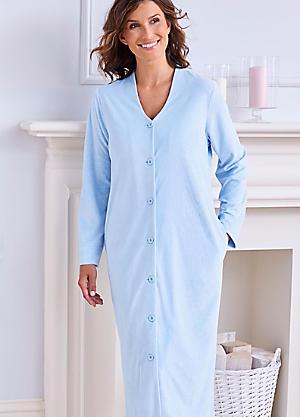 Cotton button hotsell up dressing gown