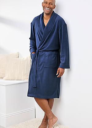 knee length dresses for ladies Men's Fleece Lined French Terry Robe main image 0