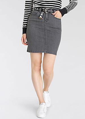 Dark grey hot sale denim skirt