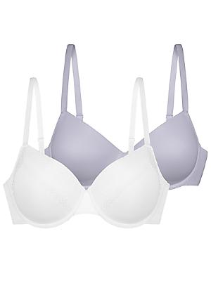 Luca Underwired 2 Pack Non Padded Wired Bras by DORINA