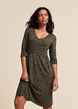 Buy Joules Imogen Green Long Sleeve Belted Midi Dress from Next USA