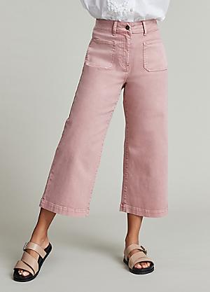 Women's Plus Size Capri Jeans Pink 22 - White Mark