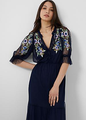sachin and babi light blue dress French Connection Women's Maxi Dress (Blue Floral, Medium) main image 0