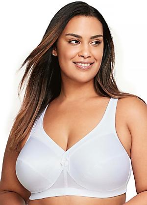 Glamorise Full Figure Plus Size MagicLift Wirefree Minimizer Support Bra