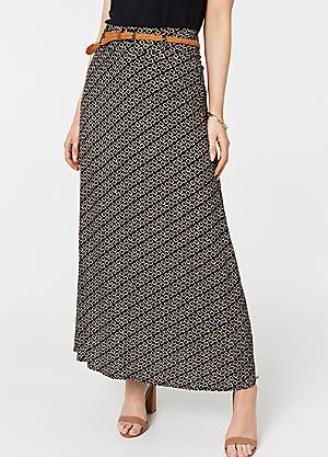 Bpc Bonprix Collection Women's Maxi Skirt L Multi Viscose with