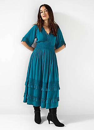 princess polly baby blue dress Joe Browns 12 Multi A Pop of Colour Print Maxi Dress