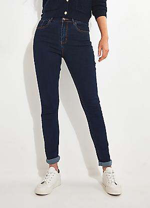 Joe Browns Jeans Skinny Con Dettagli Zip – Nero, Denim Elasticizzato, Lunghezza 78,7 Cm, Donna