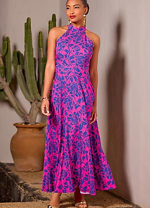 princess polly baby blue dress Joe Brown Dresses Joe Browns Dark Autumn Floral Wide Sleeve Button-Through  Maxi main image 1