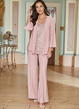 3 Pieces Elegant Sequined Mother Of The Bride Pant Suits With Jackets – HER  SHOP