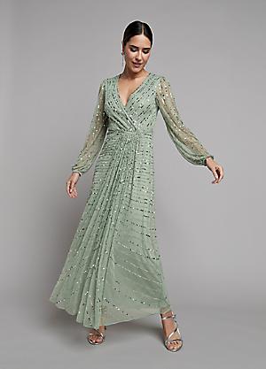 slim fit dress slacks Malvern Maxi Dress Green