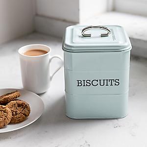 Innoteck Essentials Round Green Biscuit Tin - Decorative Kitchen Food  Storage - Easy to Open Airtight Lids and Handle - Storage Tin for Your  Favorite