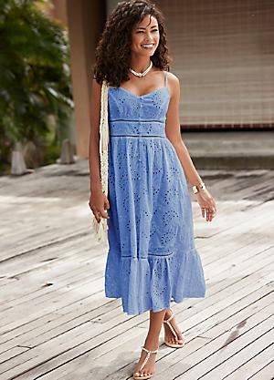 Shop for Plus Size Sundress Blue online at Freemans