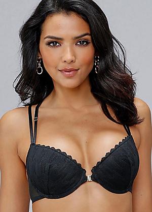 Push Up Bras for Women Front Fastening Wireless Bras Lace